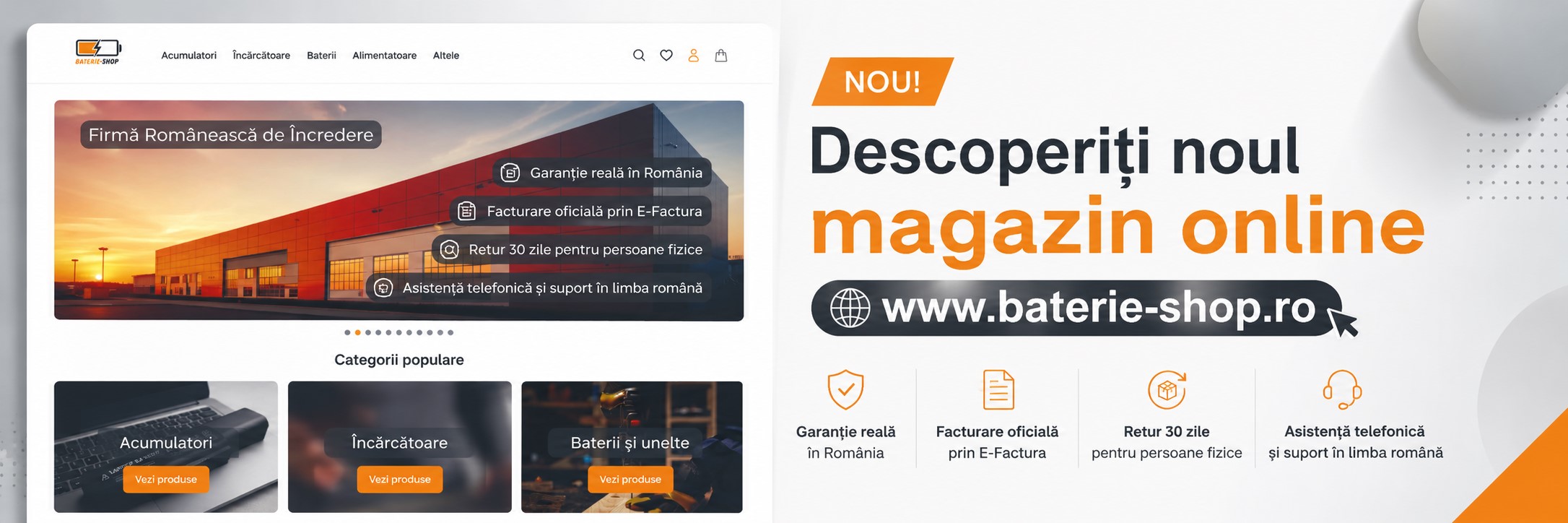 Brand new online shop www.baterie-shop.ro